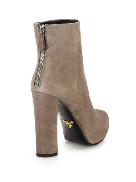 platform bootie prada|prada suede booties.